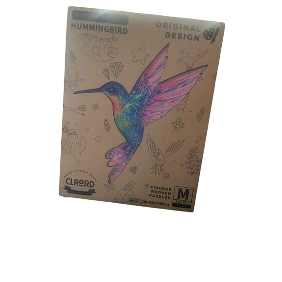 CLAORD Multicolor Hummingbird Figured Wooden Puzzles Jigsaw - Picture 3 of 7